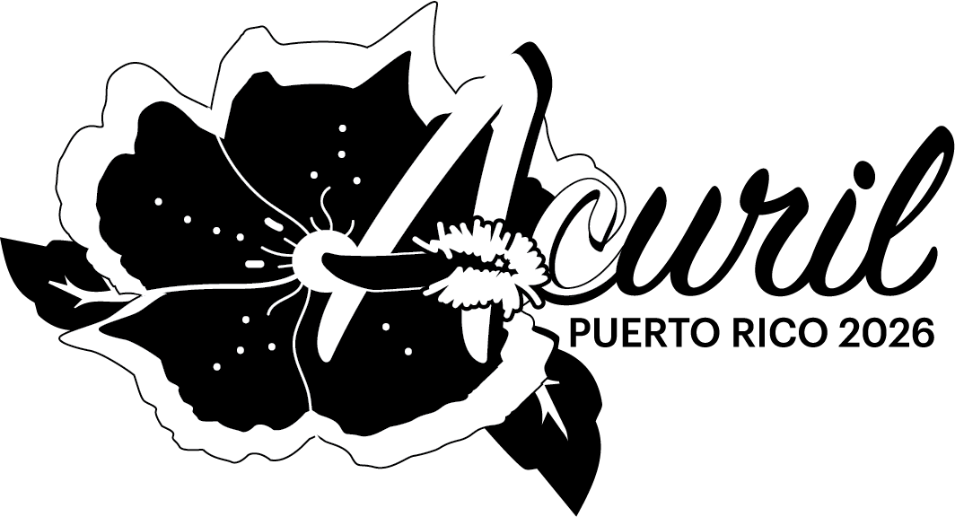 Monochrome ACURIL Puerto Rico 2026 logo artwork